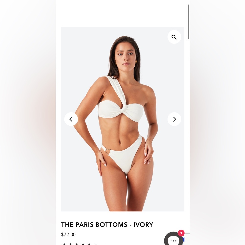 Dolce Leone White Bikini Bottom
